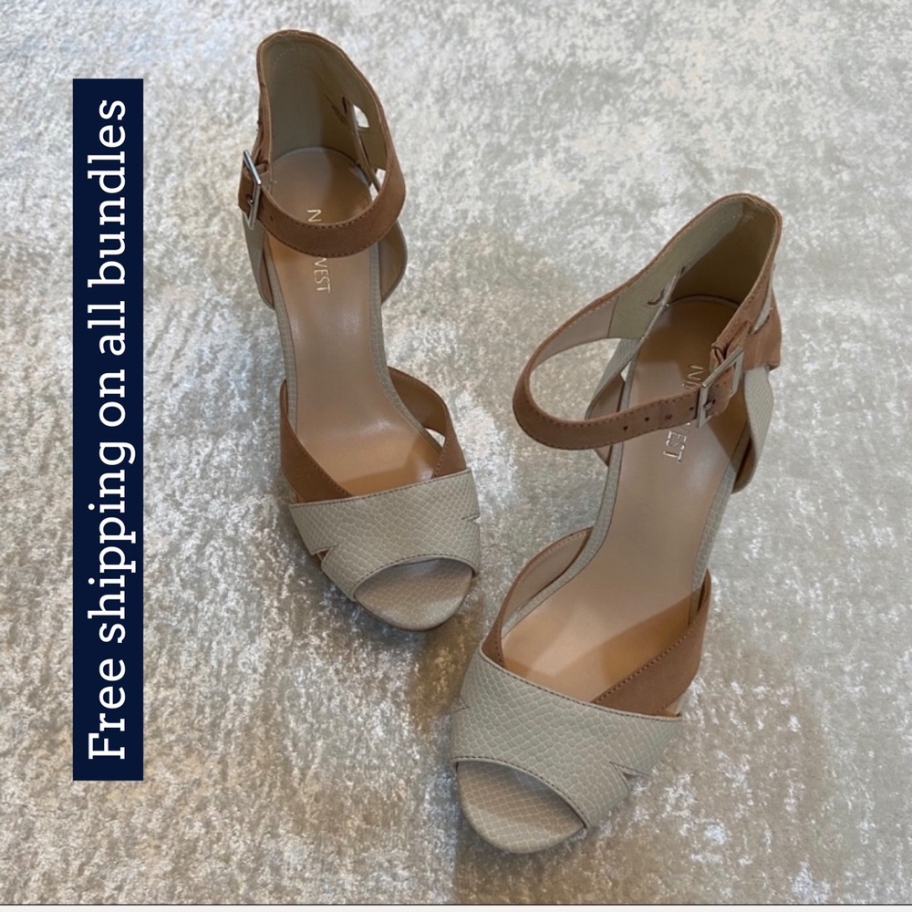 NWOT Nine West Ankle Strap Platform Heel Size 9